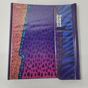 Trapper Keeper Mead Retro 80s 90s Animal Print Neon 1” Binder Folder
